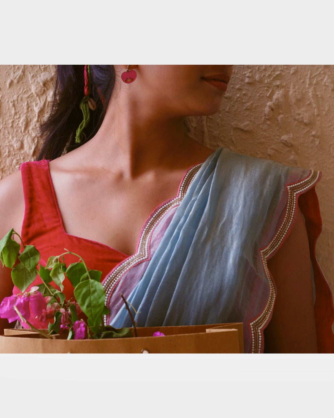 Powdered Blue Saree