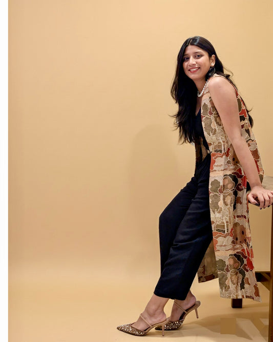 Tissue Zari Long Shrug – for effortless Festive Layer