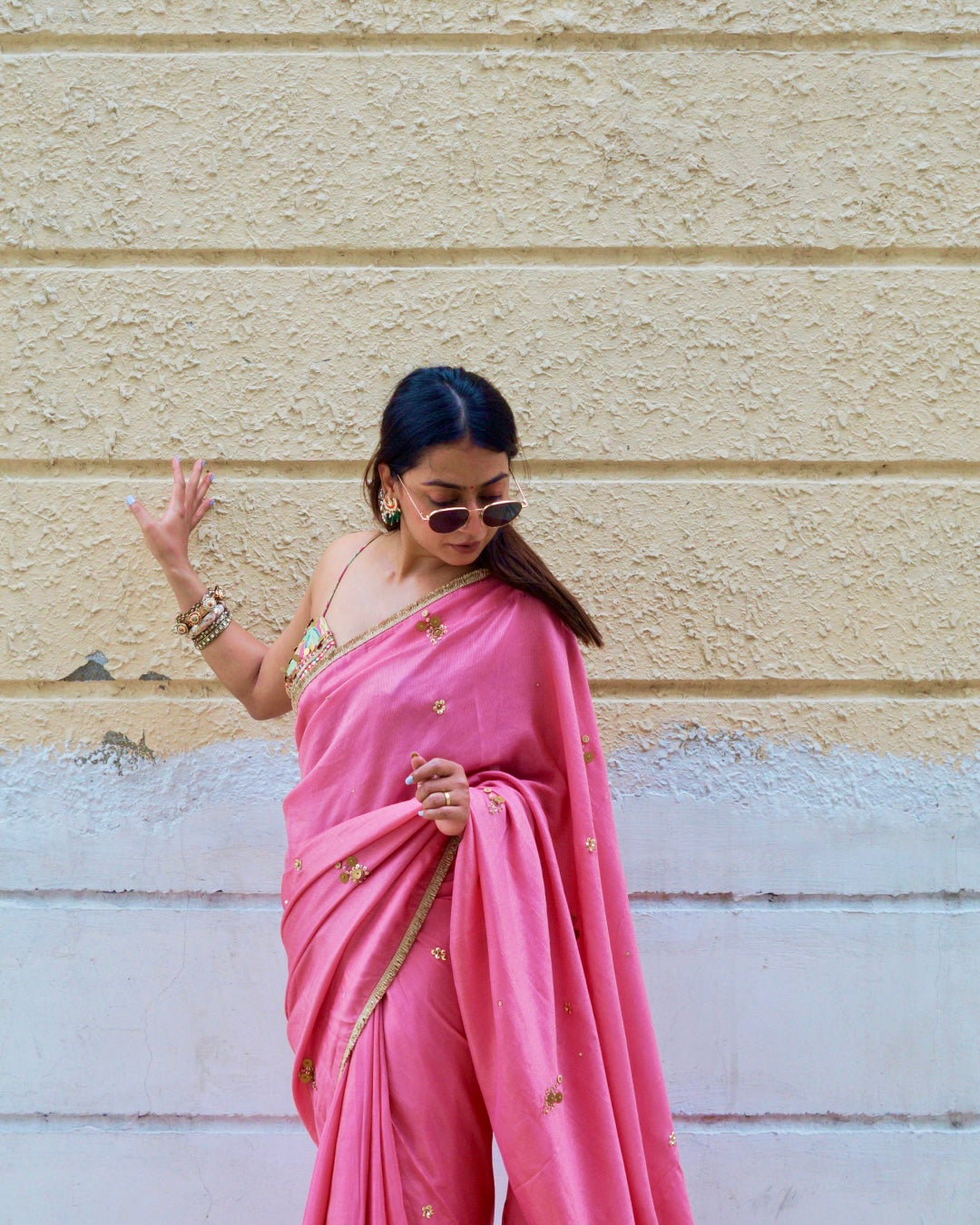 Rose Élan Saree