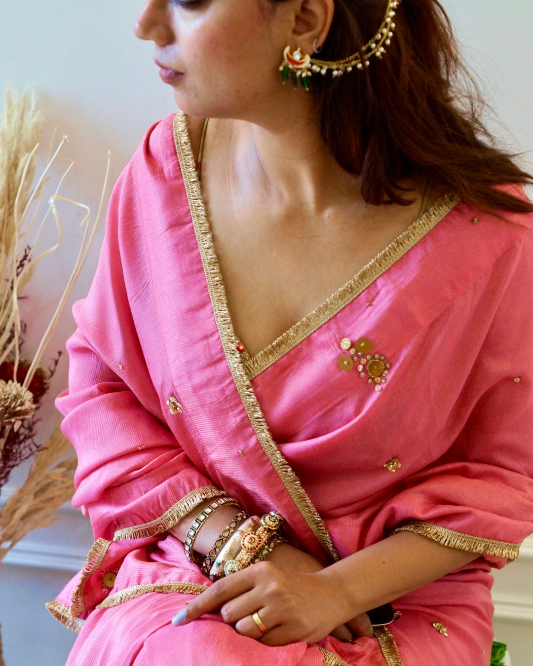Rose Élan Saree
