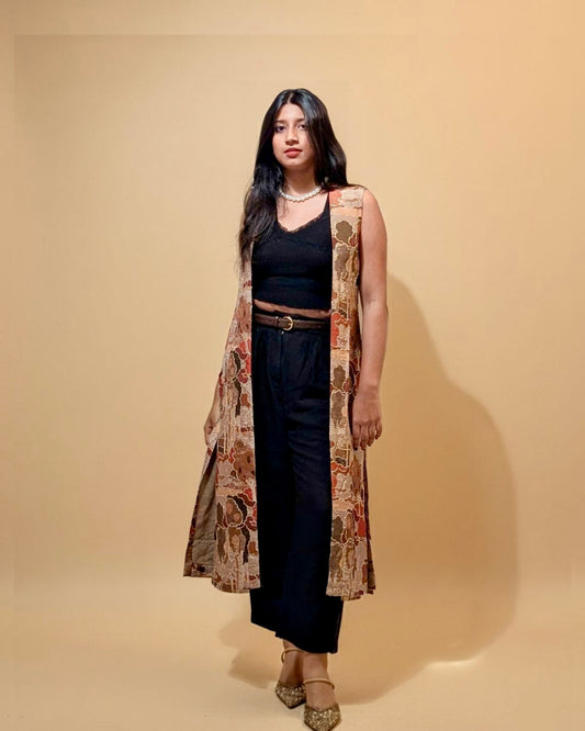 Tissue Zari Long Shrug – for effortless Festive Layer